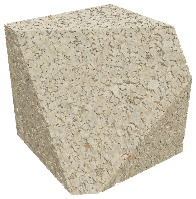 Sandstone volume cut by a clip plane